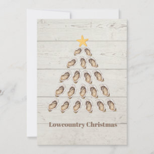 Cartes Pour Fêtes Annuelles Arbre de Noël de l'huître de basse-campagne sur pl