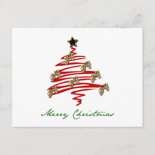Cartes Pour Fêtes Annuelles Arbre de Noël de masque de drame