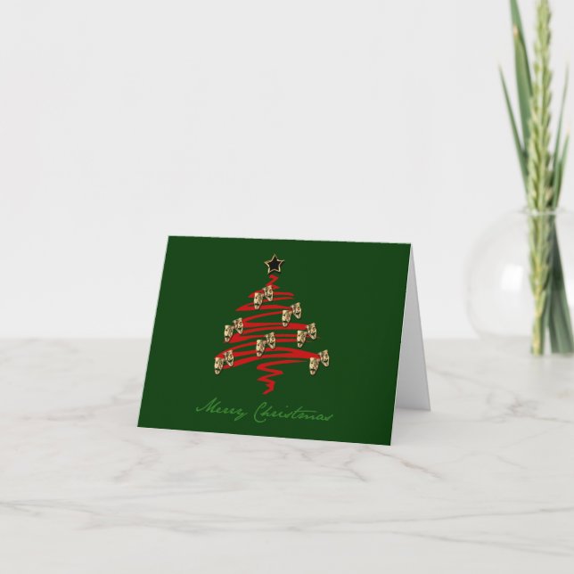 Cartes Pour Fêtes Annuelles Arbre de Noël de masque de drame (Devant)