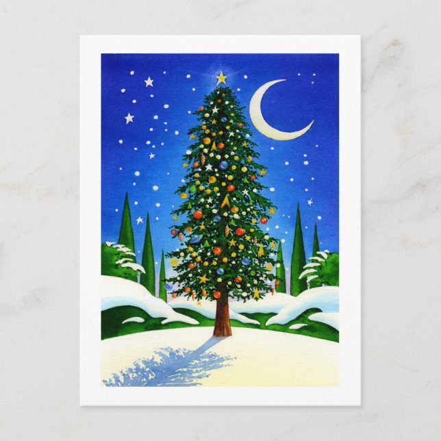 Cartes Pour Fêtes Annuelles Arbre de Noël de Milou (Devant)