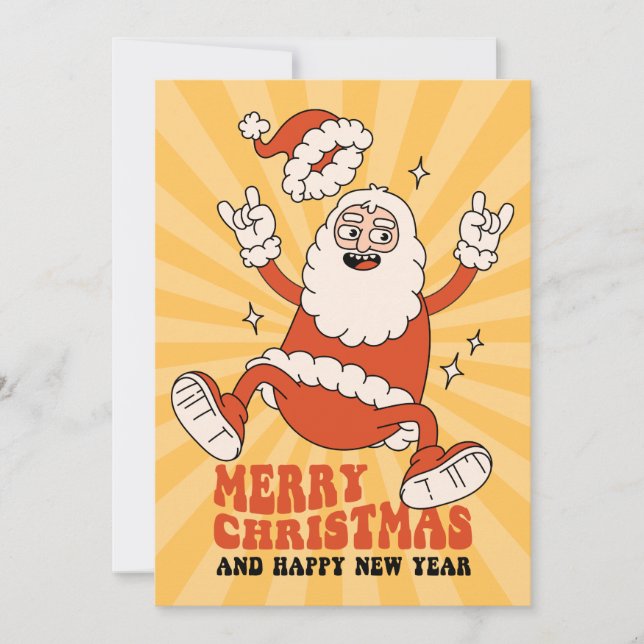 Cartes Pour Fêtes Annuelles Arbre de Noël de Rockin - Un Jam Festif (Devant)