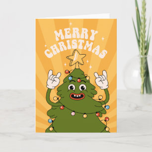 Cartes Pour Fêtes Annuelles Arbre de Noël de Rockin - Un Jam Festif