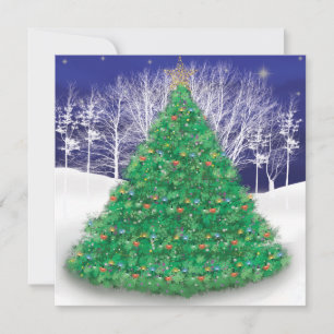 Cartes Pour Fêtes Annuelles Arbre de Noël décoré