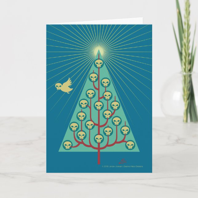 Cartes Pour Fêtes Annuelles Arbre de Noël des Skulers (Devant)