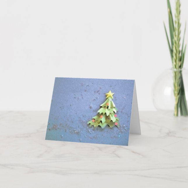 Cartes Pour Fêtes Annuelles Arbre de Noël d'étincelle (Devant)