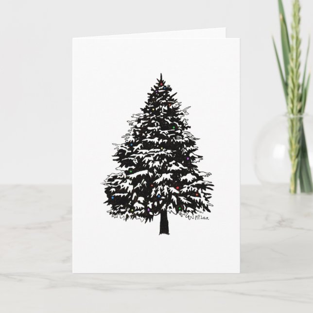 Cartes Pour Fêtes Annuelles Arbre de Noël d'O (Devant)