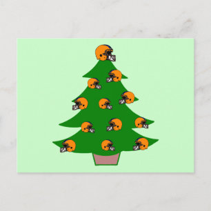 Cartes Pour Fêtes Annuelles Arbre de Noël du casque de football