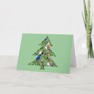 Cartes Pour Fêtes Annuelles Arbre de Noël du perroquet