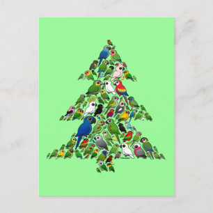 Cartes Pour Fêtes Annuelles Arbre de Noël du perroquet