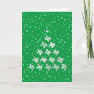 Cartes Pour Fêtes Annuelles Arbre de Noël du Texas à motifs sur vert
