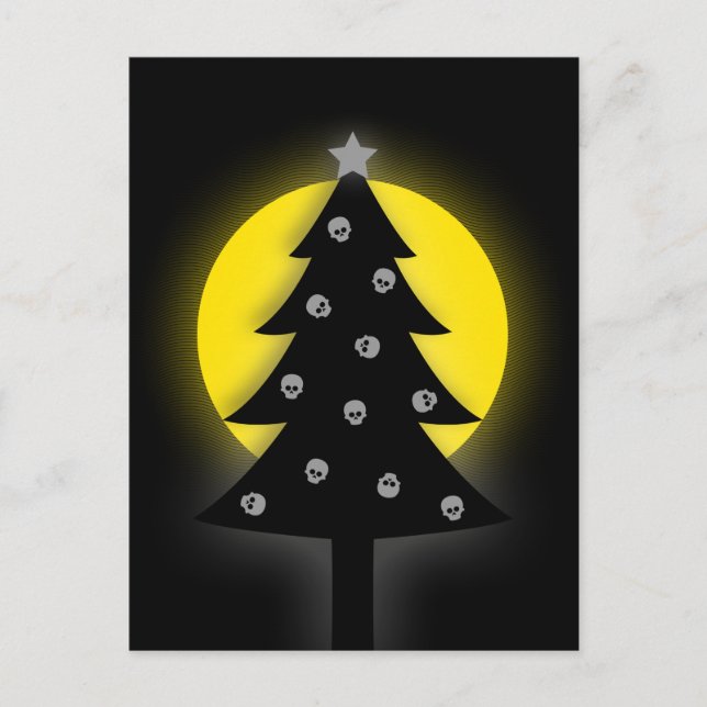 Cartes Pour Fêtes Annuelles Arbre de Noël éffrayant (Devant)