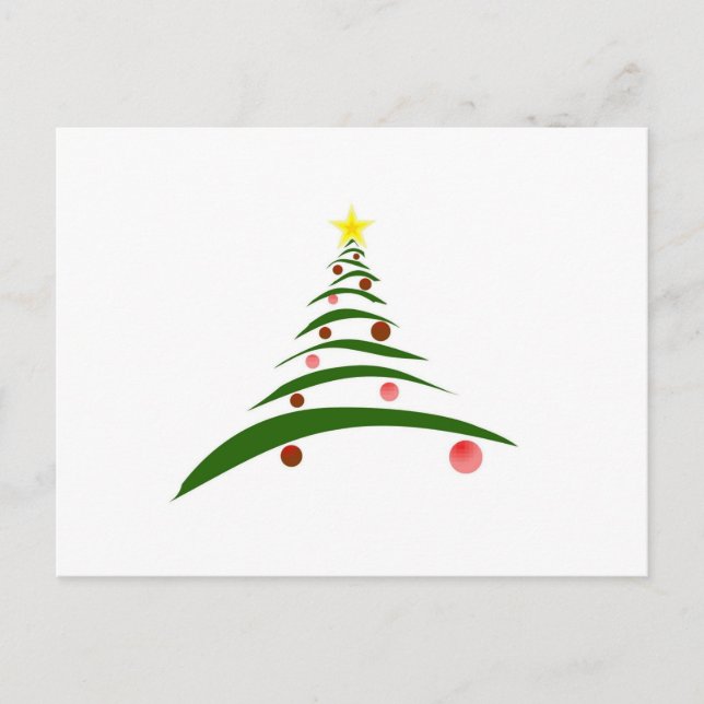 Cartes Pour Fêtes Annuelles Arbre de Noël élégant (Devant)