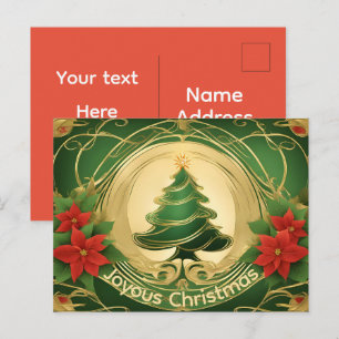 Cartes Pour Fêtes Annuelles Arbre de Noël élégant moderne avec garniture de co