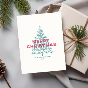 Cartes Pour Fêtes Annuelles Arbre de Noël Élégant Moderne Vintage Joyeux Noël
