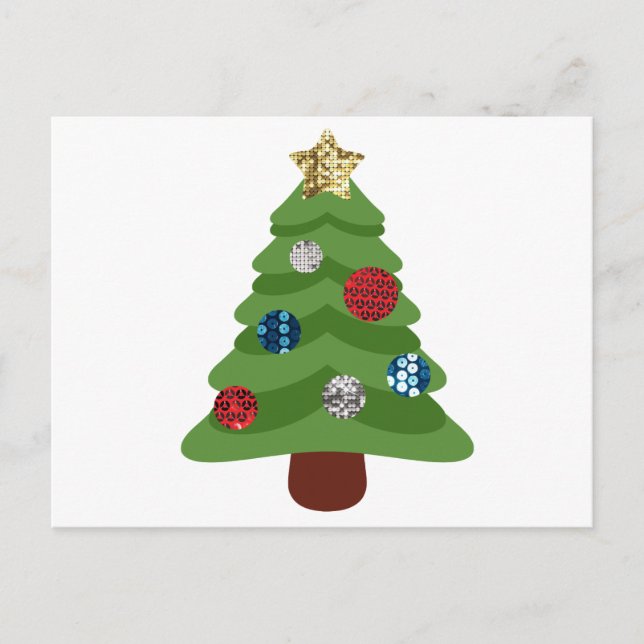 Cartes Pour Fêtes Annuelles arbre de noël émoji (Devant)