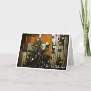 Cartes Pour Fêtes Annuelles Arbre de Noël en Camper Chaleureux Voeux