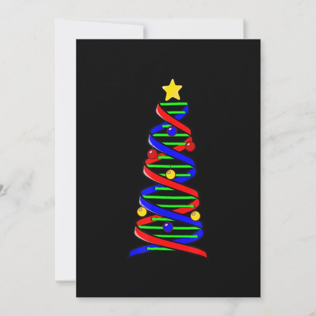 Cartes Pour Fêtes Annuelles Arbre de Noël en hélice d'ADN Sciences de la vie B (Devant)