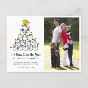 Cartes Pour Fêtes Annuelles Arbre de Noël en papier toilette défilé Photo