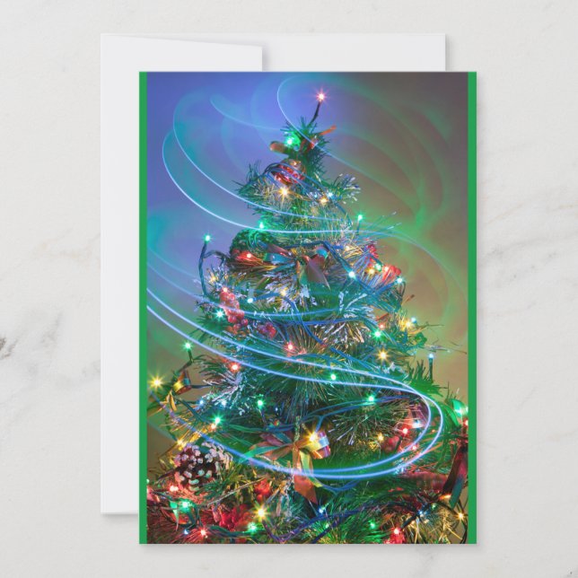 Cartes Pour Fêtes Annuelles Arbre de Noël Enchanté (Devant)