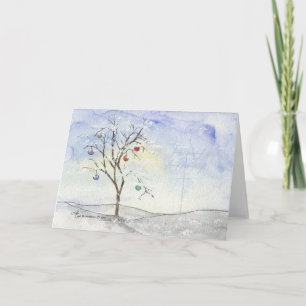 Cartes Pour Fêtes Annuelles Arbre de Noël et antenne
