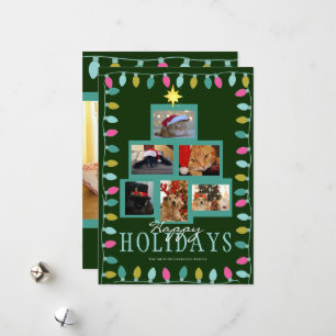 Cartes Pour Fêtes Annuelles Arbre de Noël et lumière photo