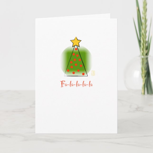 Cartes Pour Fêtes Annuelles Arbre de Noël Fa-la-la-la-Mod (Devant)
