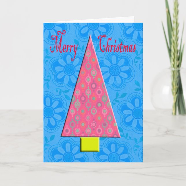 Cartes Pour Fêtes Annuelles Arbre de Noël funky (Devant)