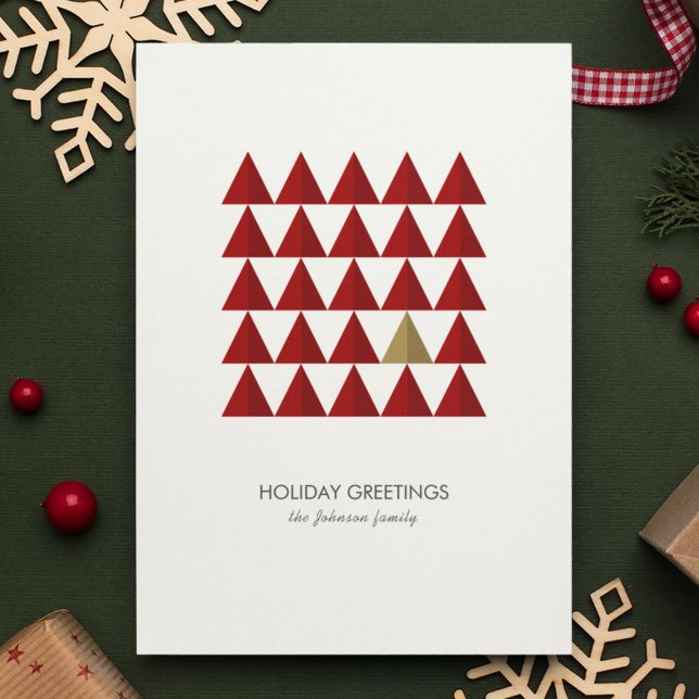 Cartes Pour Fêtes Annuelles Arbre de Noël géométrique minimaliste (Créateur téléchargé)