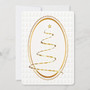 Cartes Pour Fêtes Annuelles Arbre de Noël Golden Look Rubon