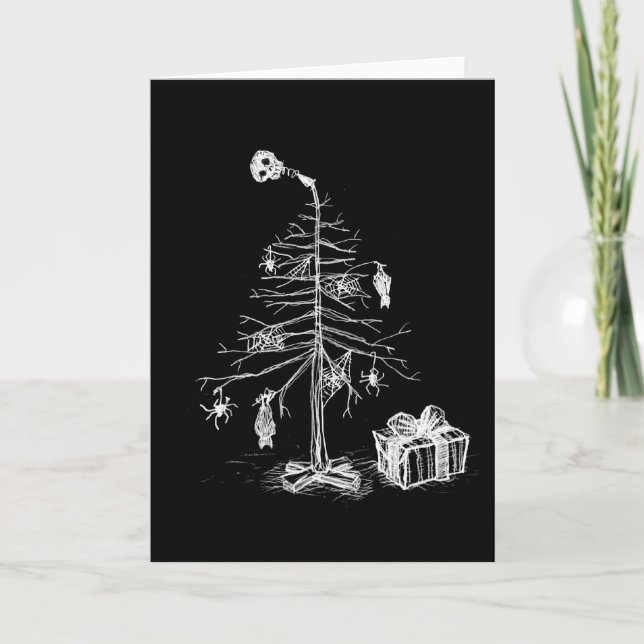 Cartes Pour Fêtes Annuelles Arbre de Noël gothique (Devant)