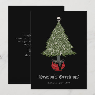 Cartes Pour Fêtes Annuelles Arbre de Noël gothique noir