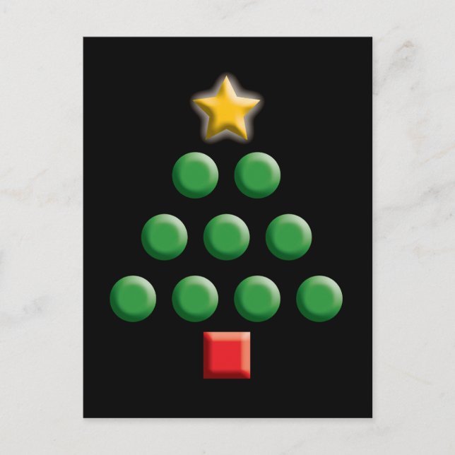 Cartes Pour Fêtes Annuelles Arbre de Noël graphique (Devant)