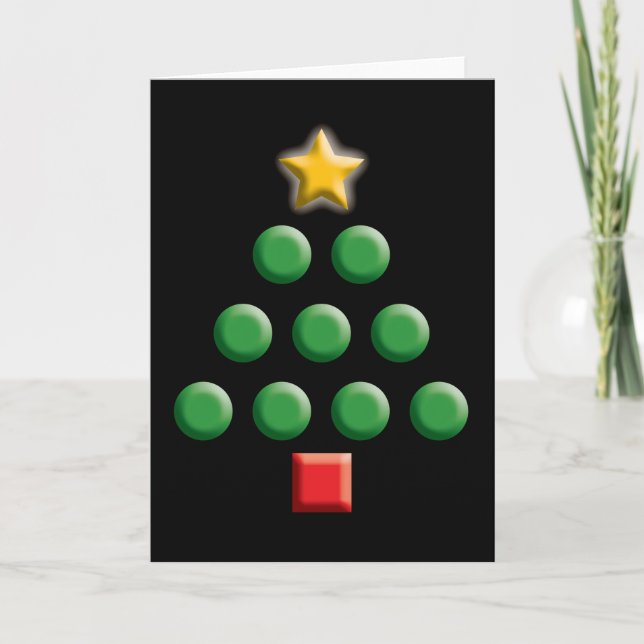 Cartes Pour Fêtes Annuelles Arbre de Noël graphique (Devant)