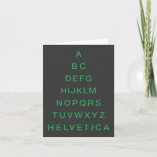 Cartes Pour Fêtes Annuelles Arbre de Noël Helvetica Alphabet