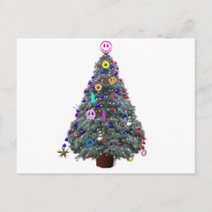 Cartes Pour Fêtes Annuelles Arbre de Noël hippie super