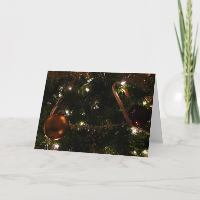 Cartes Pour Fêtes Annuelles Arbre de Noël III Lieu de vacances (Devant)