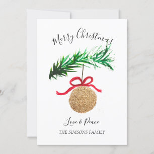 Cartes Pour Fêtes Annuelles Arbre de Noël joyeux aquarelle Joyeux et lumineux