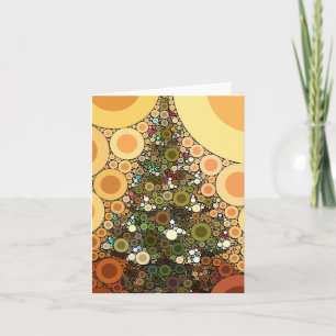 Cartes Pour Fêtes Annuelles Arbre de Noël Joyeux Fêtes Cercle Mosaïque