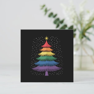 Cartes Pour Fêtes Annuelles Arbre de Noël LGBT-Q Pride Pyjama Drapeau Arc-en-c