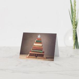 Cartes Pour Fêtes Annuelles Arbre de Noël littéraire