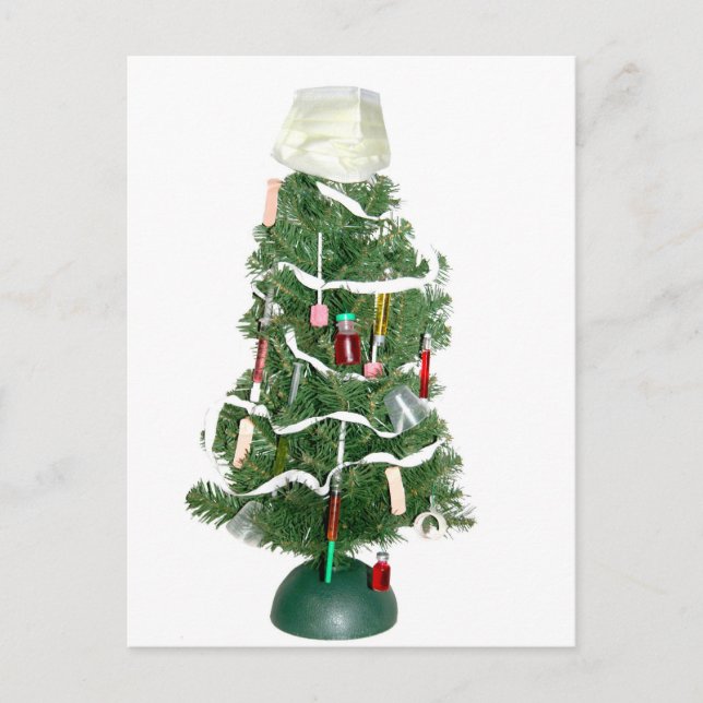 Cartes Pour Fêtes Annuelles Arbre de Noël Médicale (Devant)