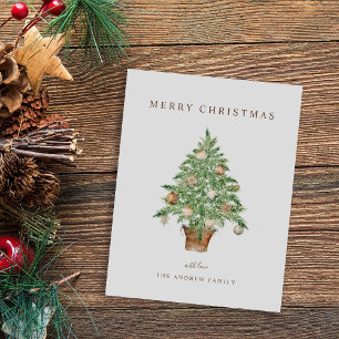Cartes Pour Fêtes Annuelles Arbre de Noël minimaliste moderne