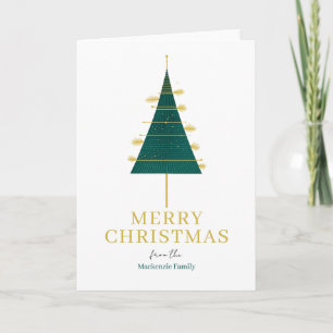 Cartes Pour Fêtes Annuelles Arbre de Noël Moderne Photo Personnalisée