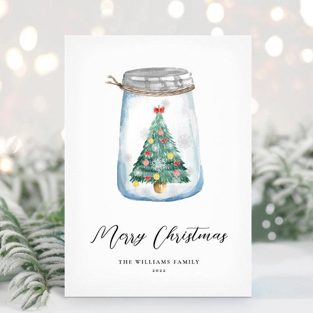 Cartes Pour Fêtes Annuelles Arbre de Noël moderne unique non photo (Créateur téléchargé)