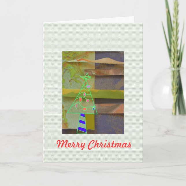 Cartes Pour Fêtes Annuelles Arbre de Noël néon (Devant)