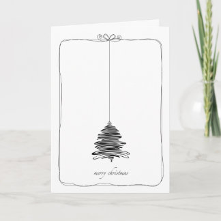 Cartes Pour Fêtes Annuelles Arbre de Noël noir