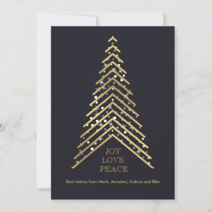 Cartes Pour Fêtes Annuelles Arbre de Noël Or moderne