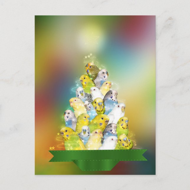 Cartes Pour Fêtes Annuelles Arbre de Noël Parakethe (Devant)