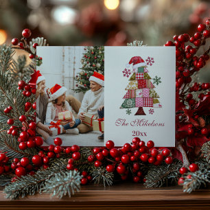 Cartes Pour Fêtes Annuelles Arbre de Noël Patchwork Prépa