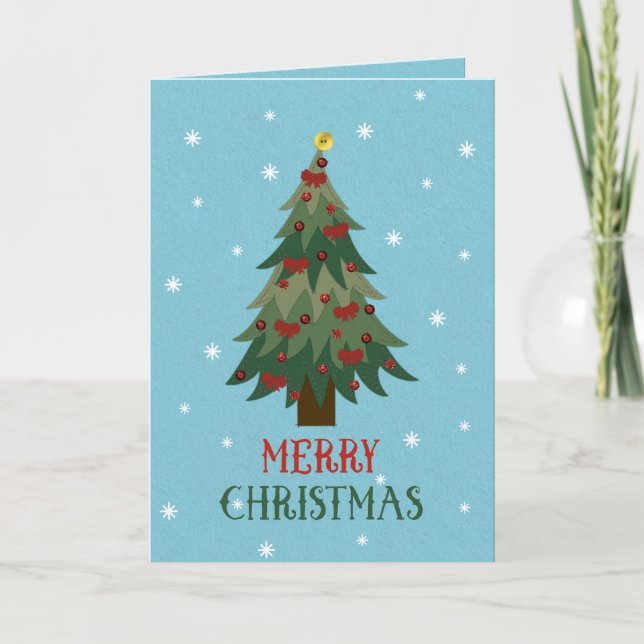 Cartes Pour Fêtes Annuelles Arbre de Noël - Photo (Devant)